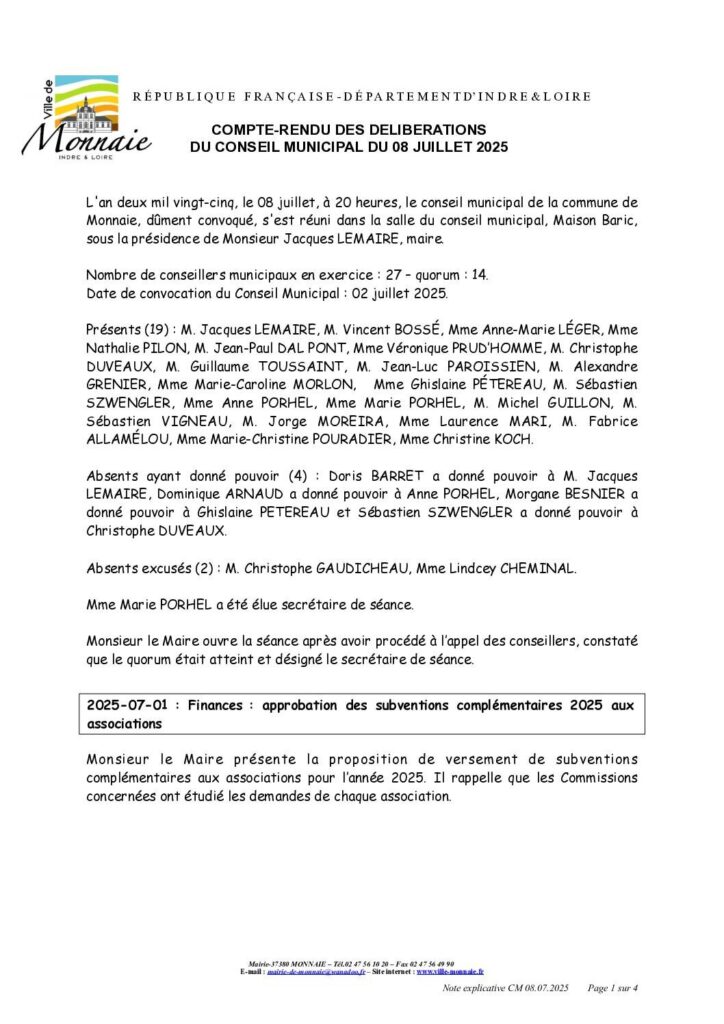 Image du document PV Conseil municipal du 08 juillet 2025