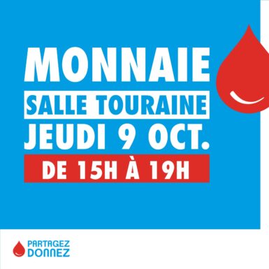 Affiche don du sang du jeudi 9 octobre