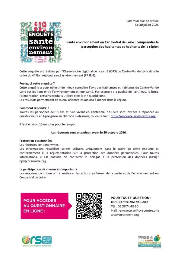 Image du document Enquête ORS Centre Val de Loire