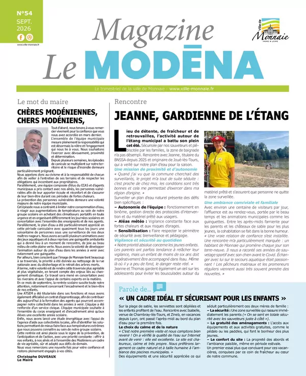Image du document Le journal Le Modéna de septembre 2026